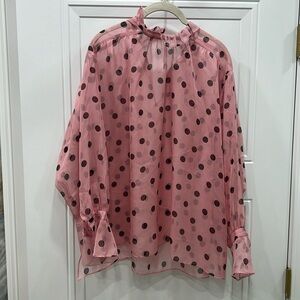 Zara polka dot blouse